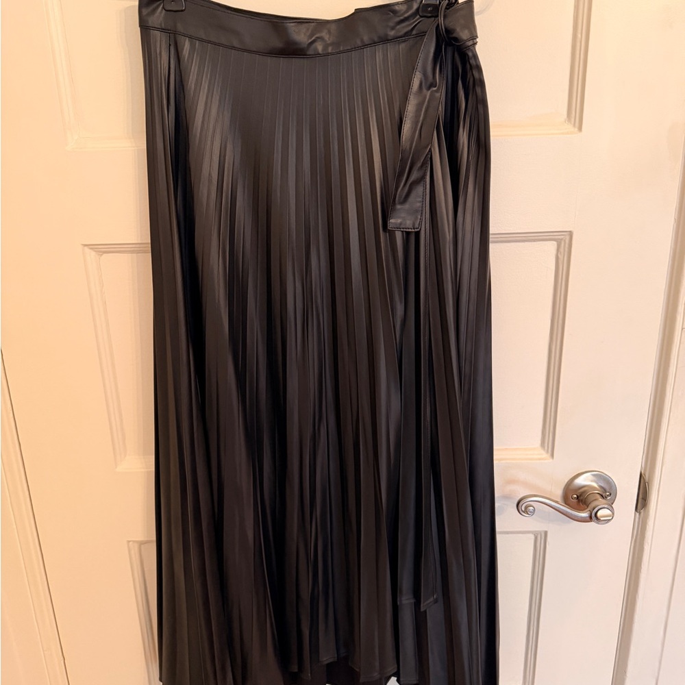 Zara Black Satin Maxi Skirt